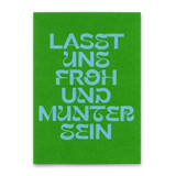Deli Cards Postkarte "Lasst uns froh und munter sein Huge Type" | Ausgefallene Postkarte zu Weihnachten