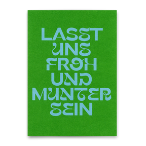 Deli Cards Postkarte "Lasst uns froh und munter sein Huge Type" | Ausgefallene Postkarte zu Weihnachten