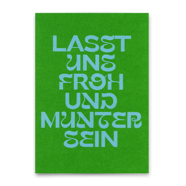 Deli Cards Postkarte "Lasst uns froh und munter sein Huge Type" | Ausgefallene Postkarte zu Weihnachten