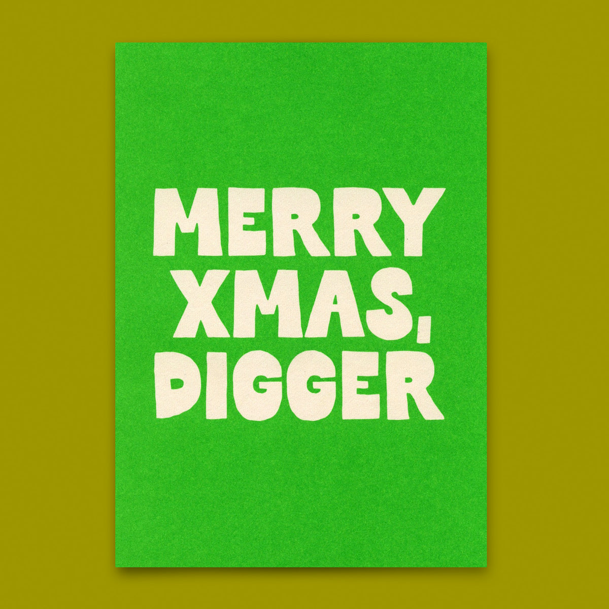 Deli Cards Postkarte "Merry Xmas Digger" | Lustige Postkarte zu Weihnachten
