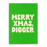 Deli Cards Postkarte "Merry Xmas Digger" | Lustige Postkarte zu Weihnachten