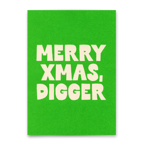 Deli Cards Postkarte "Merry Xmas Digger" | Lustige Postkarte zu Weihnachten