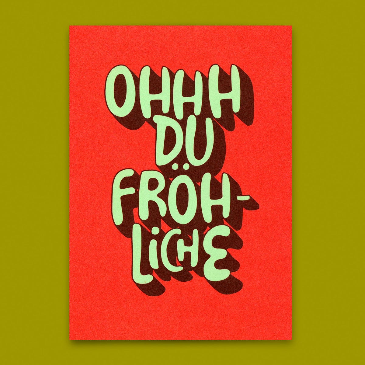 Deli Cards Postkarte "OhduFröhliche" | Schöne Postkarte zu Weihnachten