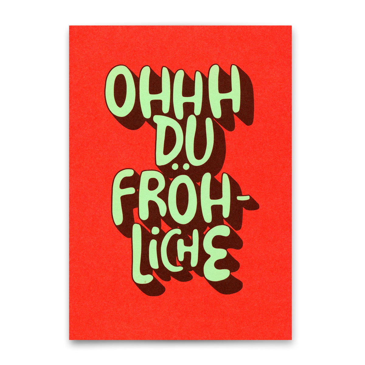 Deli Cards Postkarte "OhduFröhliche" | Schöne Postkarte zu Weihnachten