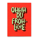 Deli Cards Postkarte "OhduFröhliche" | Schöne Postkarte zu Weihnachten