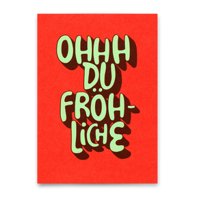 Deli Cards Postkarte "OhduFröhliche" | Schöne Postkarte zu Weihnachten