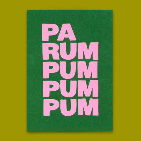 Deli Cards Postkarte "Parumpumpum" | Ausgefallene Postkarte zu Weihnachten