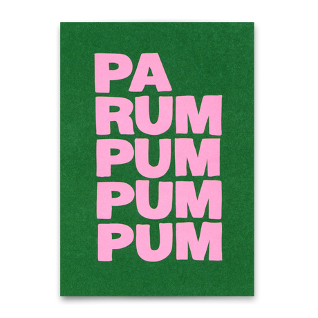 Deli Cards Postkarte "Parumpumpum" | Ausgefallene Postkarte zu Weihnachten