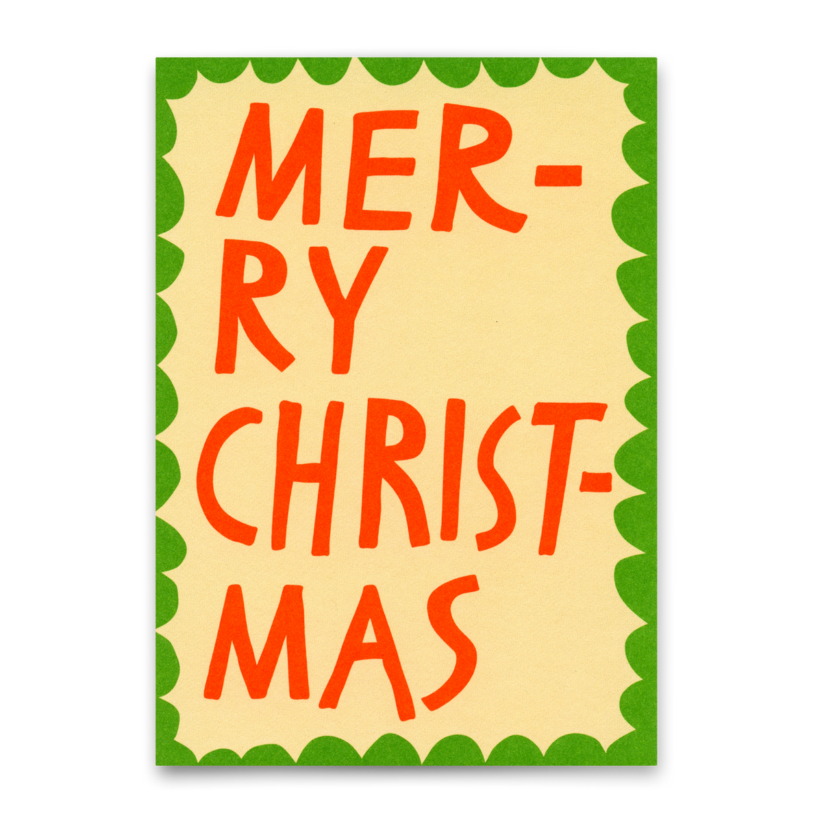 Deli Cards Postkarte "Merry Christmas Scherenschnitt" | Besondere Postkarte zu Weihnachten