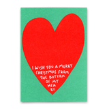 Deli Cards Postkarte "Bottom of my heart" | Schöne Postkarte zu Weihnachten
