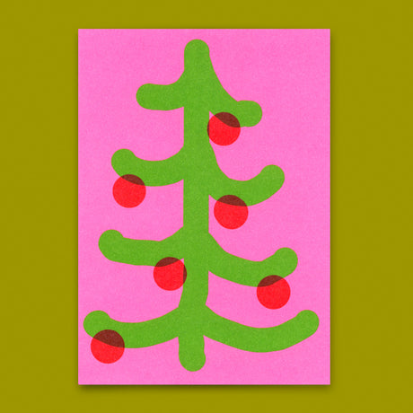 Deli Cards Postkarte "Childish christmastree" | Lustige Postkarte zu Weihnachten