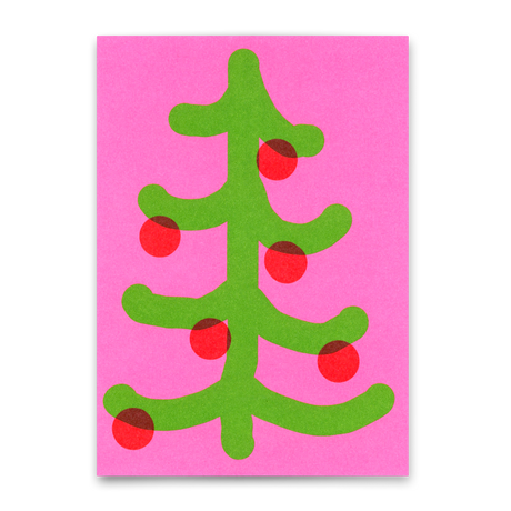 Deli Cards Postkarte "Childish christmastree" | Lustige Postkarte zu Weihnachten