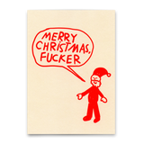 Deli Cards Postkarte "Primitive Santa" | Ausgefallene Postkarte zu Weihnachten