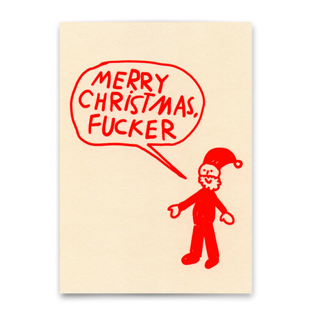 Deli Cards Postkarte "Primitive Santa" | Ausgefallene Postkarte zu Weihnachten