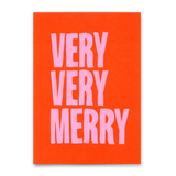 Deli Cards Postkarte "Very very merry" | Coole Postkarte zu Weihnachten