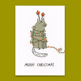Deli Cards Postkarte "Xmas Chaos" | Lustige Postkarte zu Weihnachten