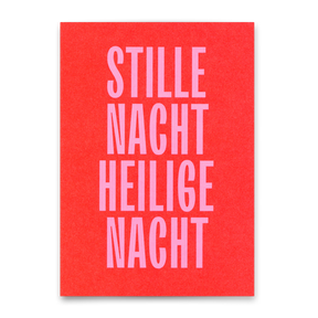 Deli Cards Postkarte "Stille Nacht heilige Nacht Typo" | Besondere Postkarte zu Weihnachten