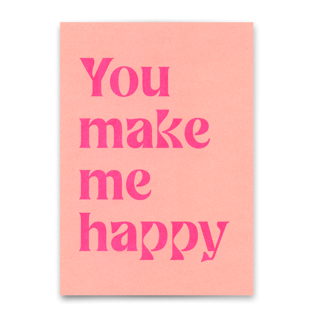 Deli Cards Postkarte "You make me happy" | Besondere Karte für Verliebte