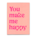 Deli Cards Postkarte "You make me happy" | Besondere Karte für Verliebte