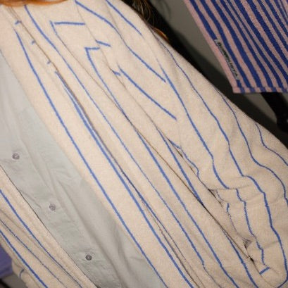BONGUSTA Bademantel „Naram Moon Beam & Ultramarine L/XL“ | Zum Einkuscheln | Bongusta
