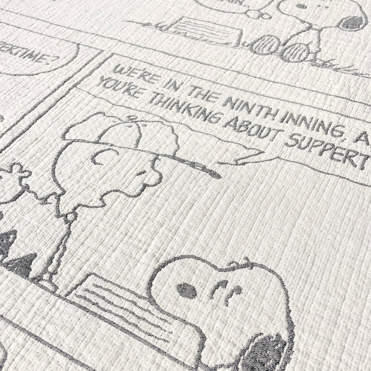 Maison Deux Decke “Peanuts Comic Baseball” 130x200 cm | Maison Deux