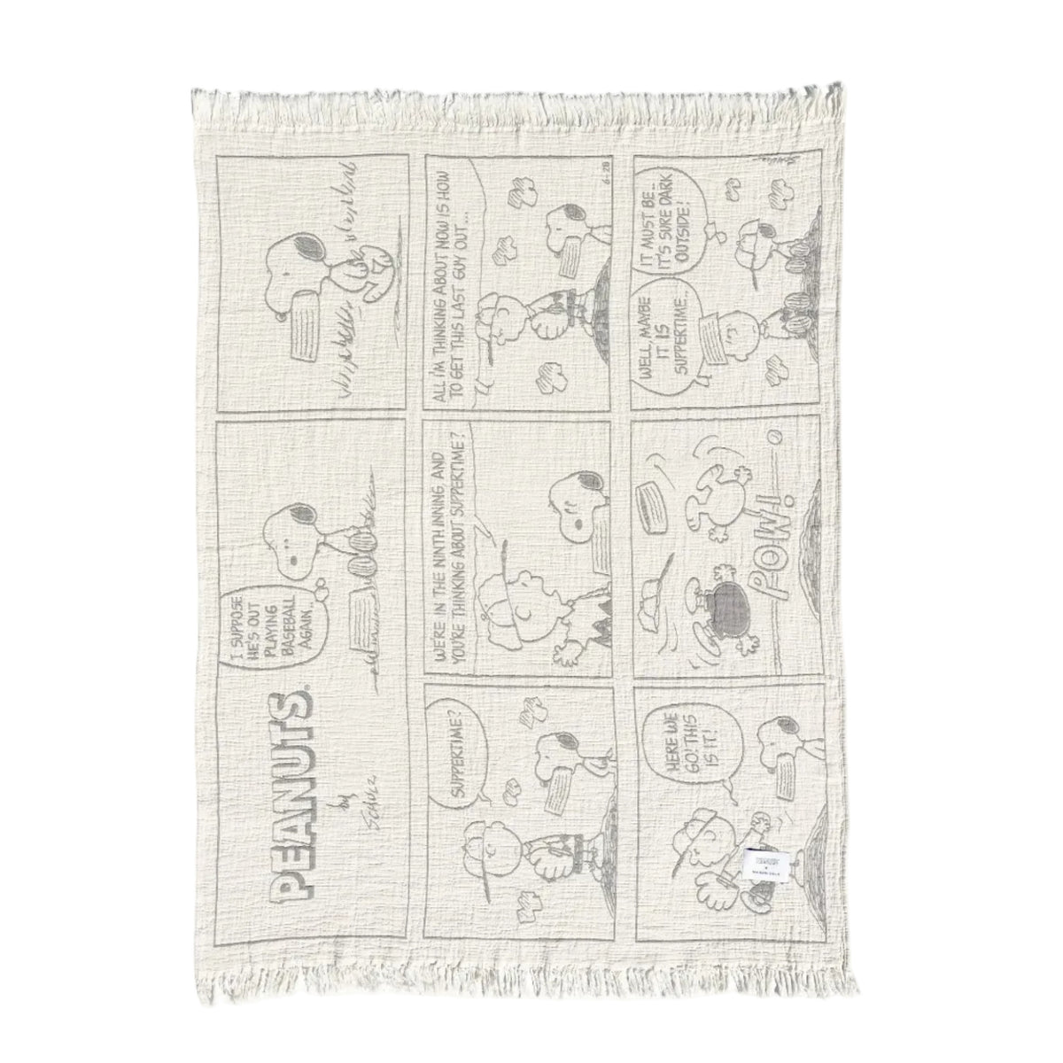 Maison Deux Decke “Peanuts Comic Baseball” 130x200 cm | Maison Deux