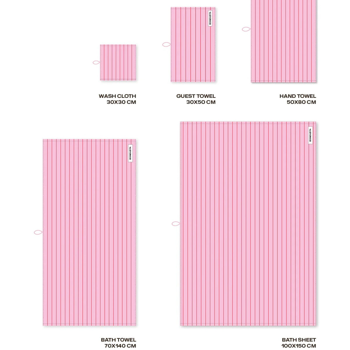 BONGUSTA Badelaken BONGUSTA “Naram Baby Pink & Sky Patrol” | 100x150 cm | Sanfte Farbkombination