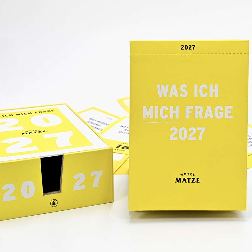 Verlag Hermann Schmidt Abreißkalender “Was ich mich frage” 2027 | Verlag Hermann Schmidt