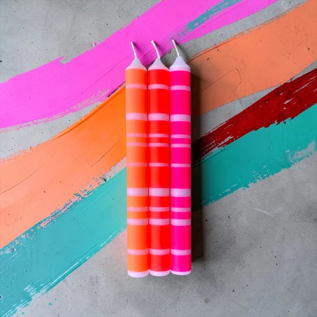 pinkstories Stabkerzen “Graphic Lights Lines 201” 3er-Set | pinkstories