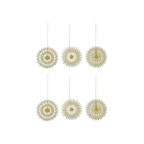 House Doctor Weihnachtshänger “Stelle Off White” 6er-Set | House Doctor