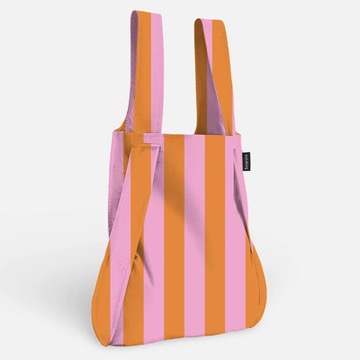 notabag Rucksack „Orange/Pink Stripes“ | Streifen mit Statement | Notabag