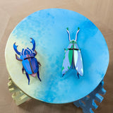 studio ROOF Wanddeko “Azure Stag Beetle” | 3D Hirschkäfer | Studio Roof