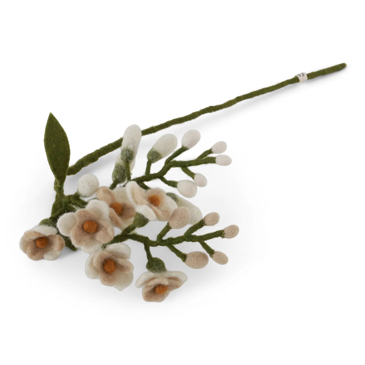 Gry & Sif Filz-Zweig “Wisteria White” | Handgefertigte Filzdeko | Gry & Sif