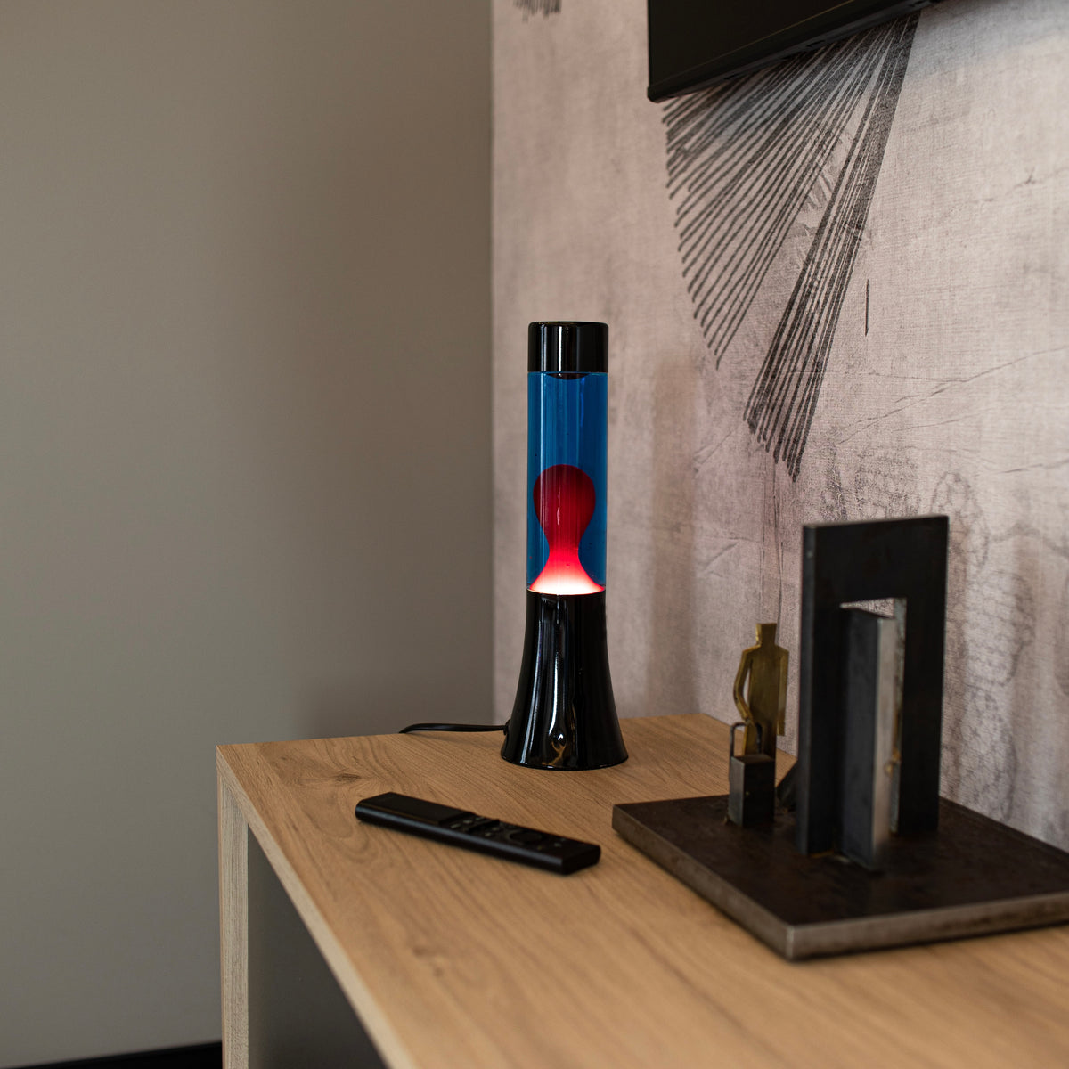 Fisura Lava Lampe "Mini Red & Blue" | Nostalgisches Retro-Feeling | Fisura