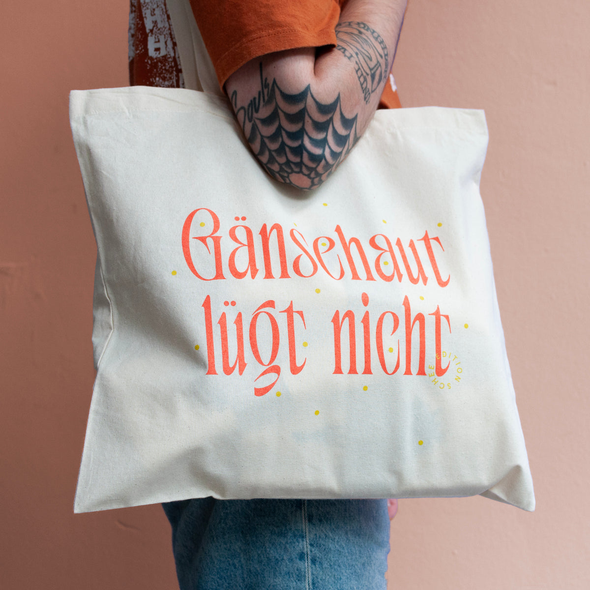 Edition SCHEE Totebag "Gänsehaut lügt nicht" | Baumwolltasche Made in Köln