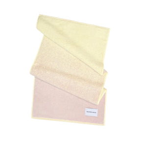 Maison Deux Handtuch “Gradient Buttergelb Rosa” 50x100 cm | Maison Deux