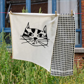 helen b Geschirrtücher “Kitty” (2er Set) | Katzen-Look für die Küche | helen b