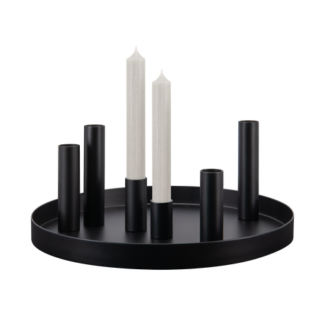 Remember Kerzenhalter “Luna Black” 30 cm | Modernes Design | Remember