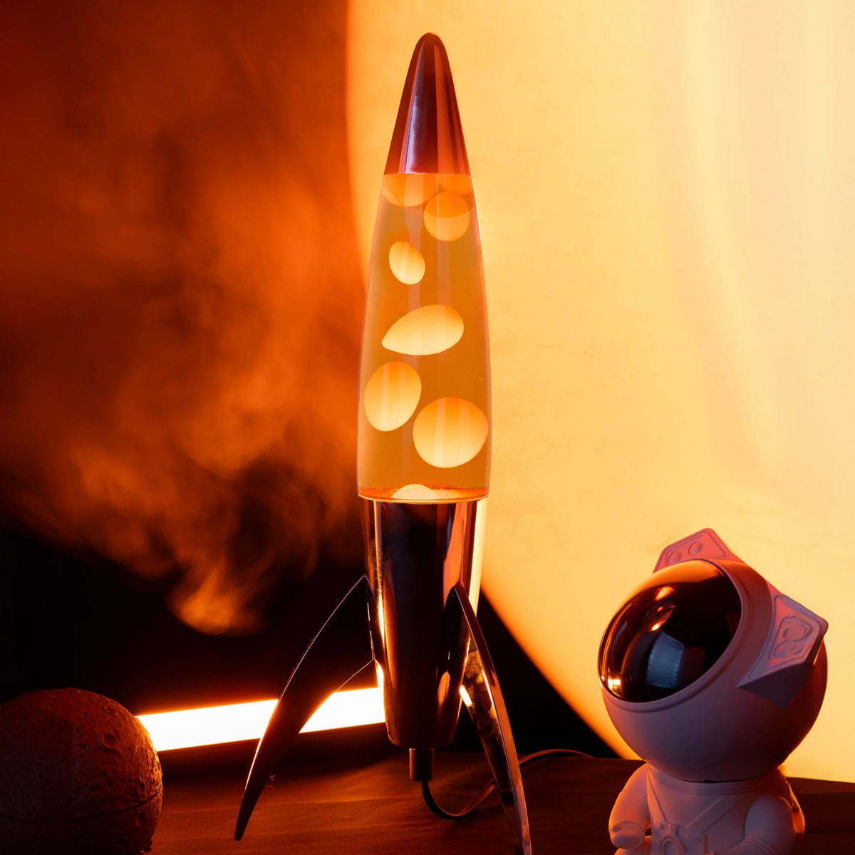 Fisura Lava Lampe „Rocket Orange“ | Farbiger Retro-Akzent | Fisura