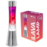 Fisura Lava Lampe „Tower Chrome“ | Red & White | Fisura