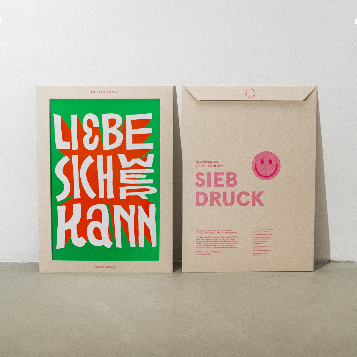 Edition SCHEE Liebe sich wer kann (DIN A3) | Edition SCHEE | Siebdruck