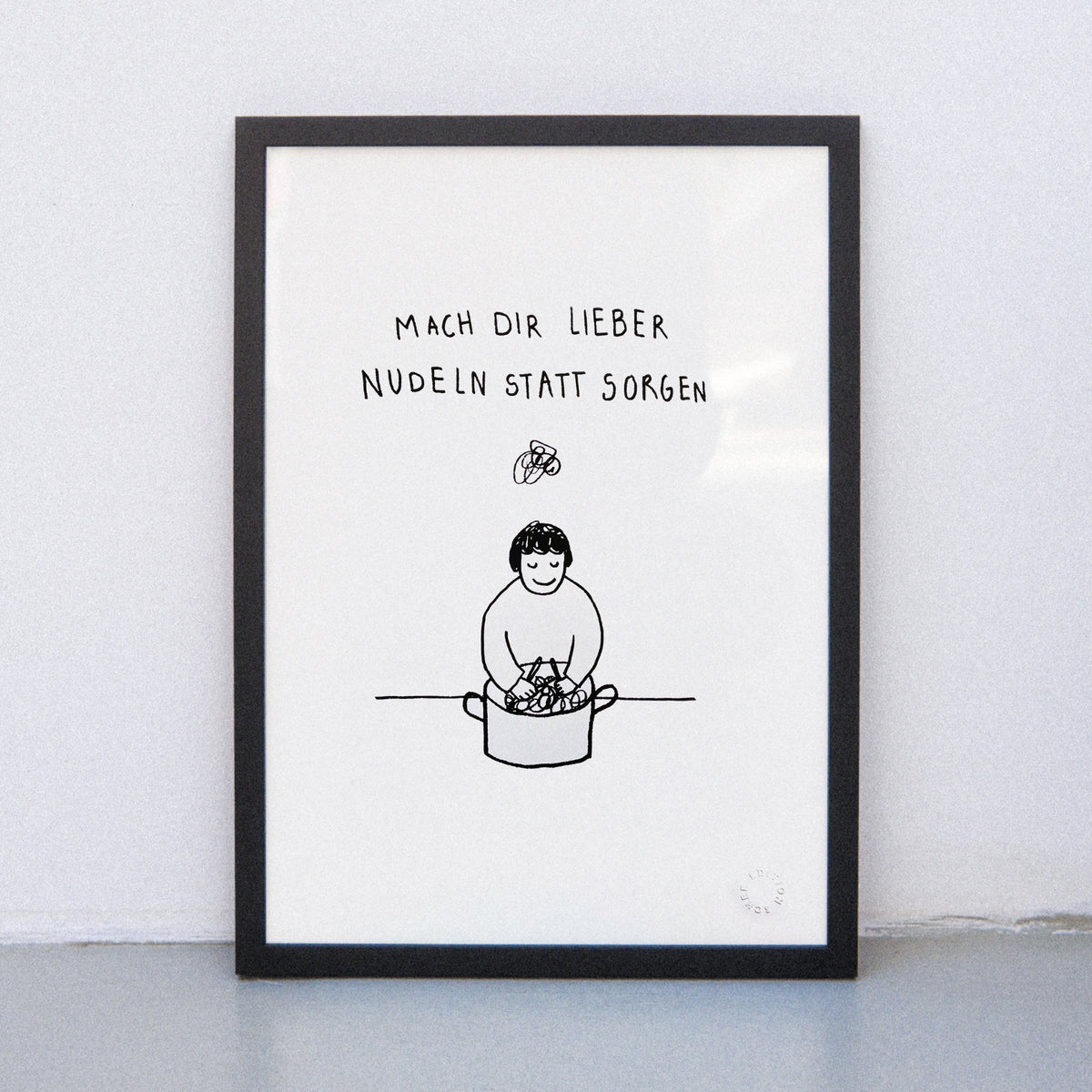 Edition SCHEE Nudeln statt Sorgen (Din A3) | Edition SCHEE | Siebdruck