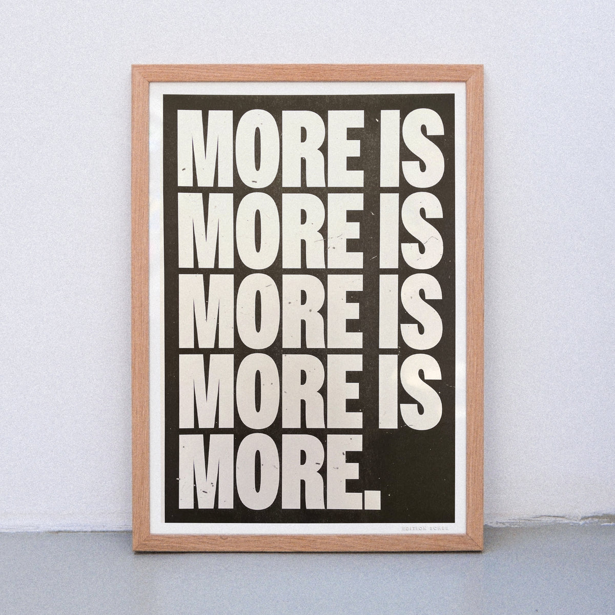 Edition SCHEE More is more (DIN A3) | Edition SCHEE | Risographie