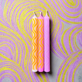 pinkstories Stabkerzen “Graphic Lights Curves 306” 3er-Set | pinkstories