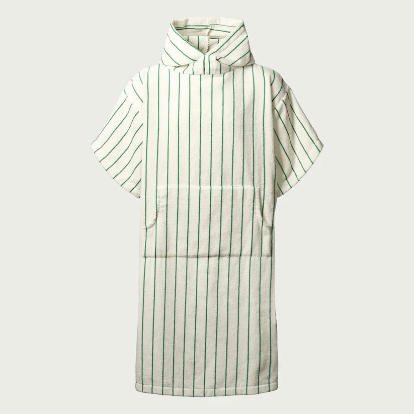 BONGUSTA Poncho „Naram Pure White & Grass“ (S/M) | BONGUSTA | Frischer Poncho in Weiß