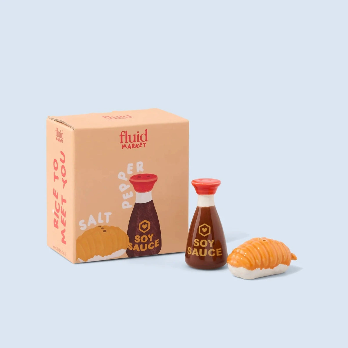 Fluid Market Salz- & Pfefferstreuer “Sushi Soy” | Japanisches Design | Fluid Market