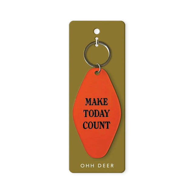 Ohh Deer Schlüsselanhänger “Make today count” | Retro Motel Key Tag | Ohh Deer