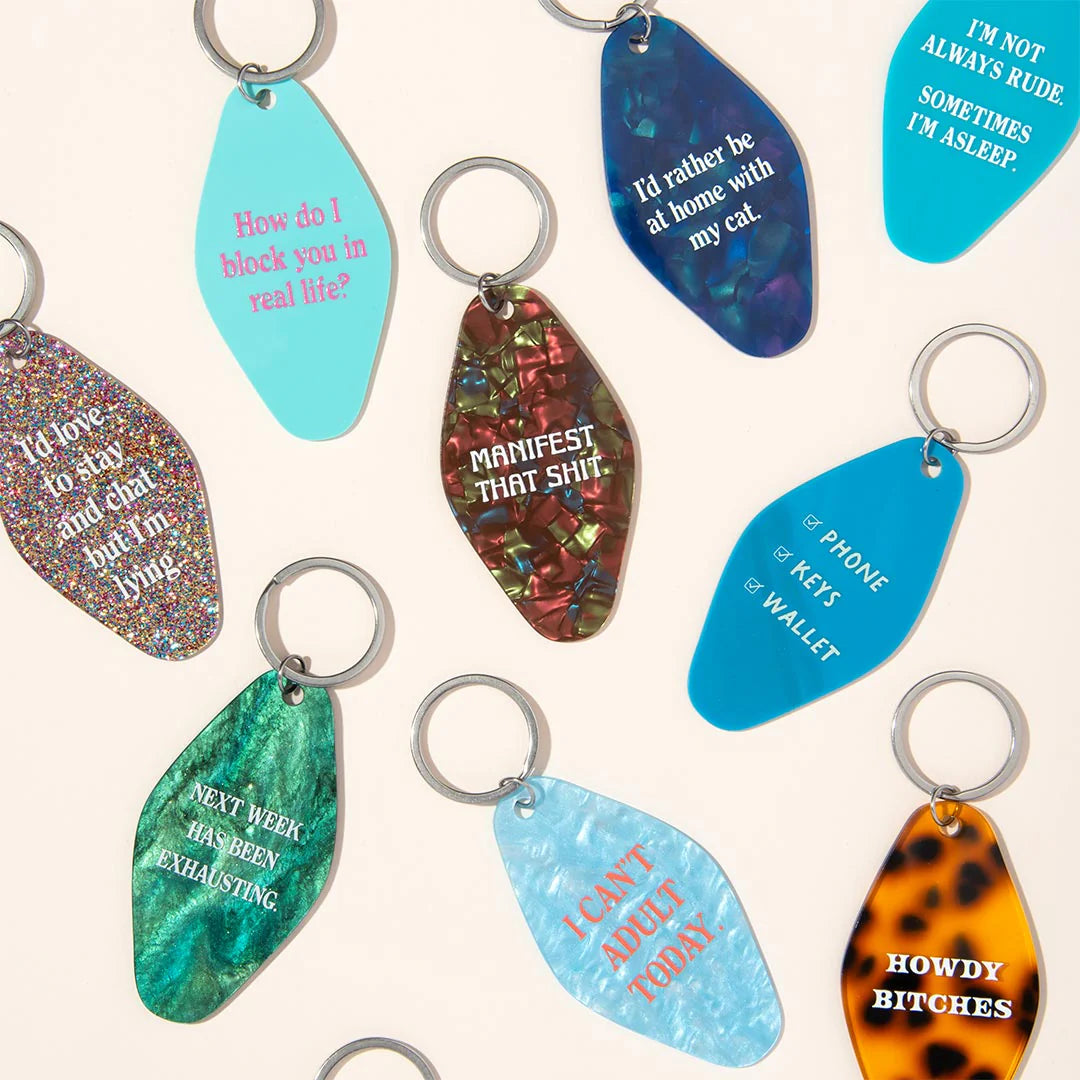 Ohh Deer Schlüsselanhänger “Motel Block You in Real Life” | Retro Key Tag | Ohh Deer