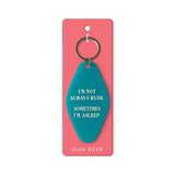 Ohh Deer Schlüsselanhänger “Sometimes I'm asleep” | Retro Motel Key Tag | Ohh Deer