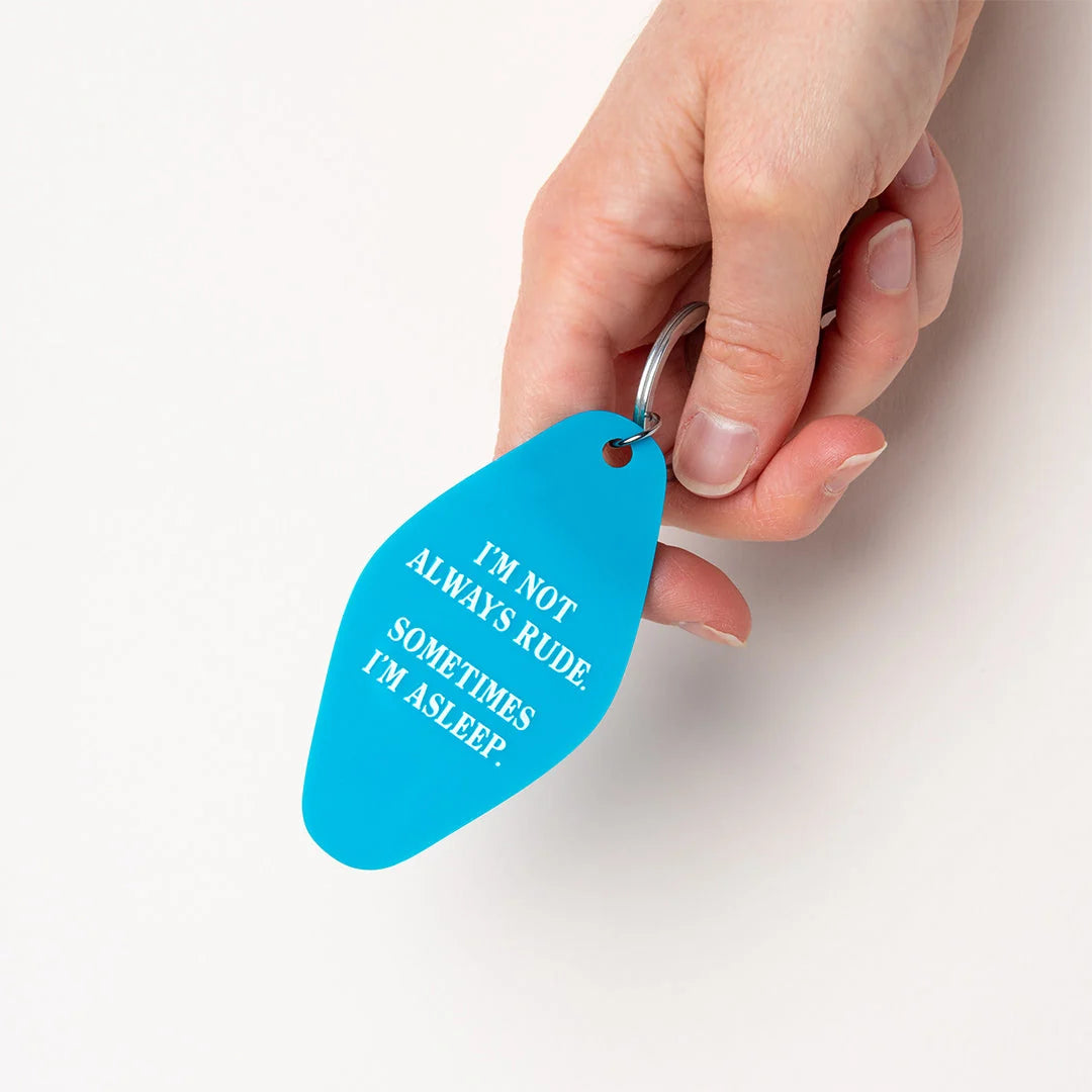 Ohh Deer Schlüsselanhänger “Sometimes I'm asleep” | Retro Motel Key Tag | Ohh Deer